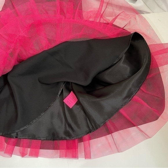 Betsey Johnson Strapless Pink Tulle Black Dress Size 6 NWT - Picture 10 of 10